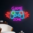thumbnail image 2 of Handmadetneonsign Game Zone Neon Sign, Fire Game Controller Led Sign, Burning Game Player Led Light, 2 of 5