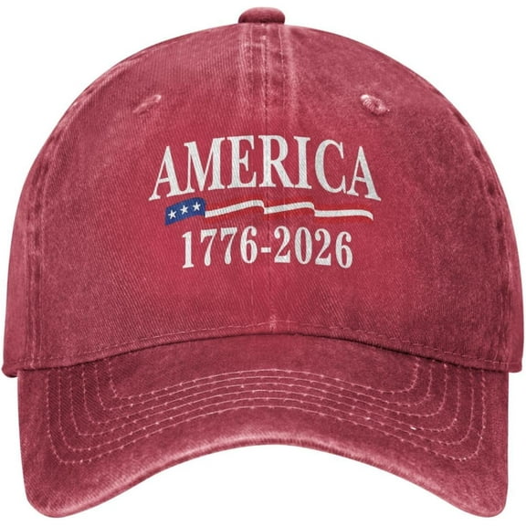 America 250th Birthday 250 Years USA 1776 2026 Hats Denim Baseball Cap