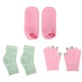 thumbnail image 2 of Guantes de mano hidratantes para quitar la piel agrietada, calcetines reutilizables para el cuidado de los pies con pantalla táctil y cubierta para el codo, 2 of 8