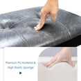 thumbnail image 4 of Giantex Table Bench, PU Leather Bench for End of Bed, Ottoman Bench for Hallway, Bedroom, Dining Room, Grey, 4 of 6