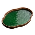 thumbnail image 3 of Begonia Tray Decorative Tray Dessert Countertop Bread Wooden Storage Tray Storage Tray Green Large, 3 of 8