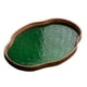 thumbnail image 4 of Bandeja de vidrio perfecl Bandeja decorativa Begonia Flor Organizador de joyas Verde grande, 4 of 8