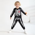 thumbnail image 5 of GYRATEDREAM Unisex Boys Girls Halloween Skeleton Costume Hooded Sweatshirt Pants Set Toddler Clothes Halloween Outfit, 5 of 7