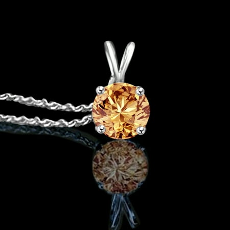 Diamond Veneer - 1.5 CT round simulated diamond solitaire pendant 635P150ACH