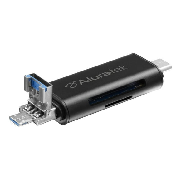 Aluratek AUCRC300F - Lecteur de Carte (SD, microSD) - micro USB 2.0 / USB 3.1 / USB-C