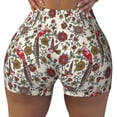 thumbnail image 2 of Lsque Dark Enchanted Flowers And Birds Pattern High Waisted Biker Shorts for Women-Tummy Control Fitness Athletic Workout Running Yoga Gym Shorts,Moisture-Wicking-XX-Large, 2 of 9