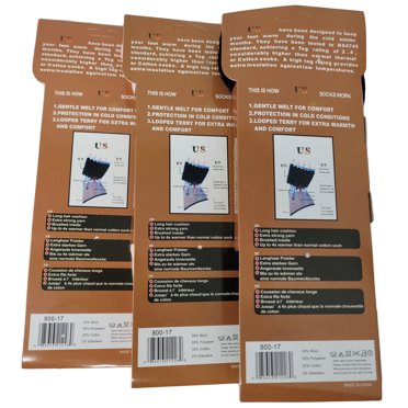 3 Pack Women's Winter Thermal Merino Wool Blend Socks – Size 9-11