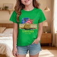 thumbnail image 2 of mgoYE 250th Anniversary USA Flag Shirt Girls 4th of July Shirt Girls Boys 250 Years American Anniversary Shirt American Flag Stars Fireworks Graphic Tee Tops(Green,7-8 Years), 2 of 5