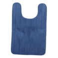 thumbnail image 6 of HEALEEP Washroom U Shape Toilet Feet Cushion Blue Polyester 1Pcs 31.5X19.7In, 6 of 8