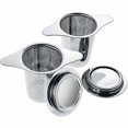 thumbnail image 2 of 2PCS Tea Filter Fine Hole Stainless Steel Tea Infuser Tea Strainer with Two Tabs and Lid for Mug Cup Teapot- 6cm x 7.5cm, 2 of 4