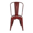 thumbnail image 2 of Bristow Chaise en Métal Sans Accoudoirs Rouge Antique Lot de 2, 2 of 5