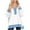 White, variant on Women's Casual Sweatshirt Oversized Casual 1/2 Button Color Block Pullover Top Round Neck Long Sleeve Fall Trendy Shirts(Black S)