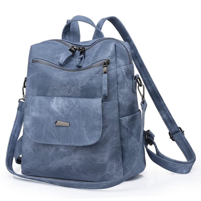 ROOSALANCE Mochila Monedero para Mujer, Mochila Mujer Monedero Pequeño Cuero Impermeable Antirrobo Bolsos de Hombro Bolsos Mujer