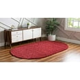 thumbnail image 4 of Unique Loom 3153430 5 x 8 ft. Davos Shag Oval Rug, Poppy, 4 of 5