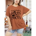 thumbnail image 2 of XCHQRTI Hocus Pocus Women's Plus Size Shirt Halloween Tshirt Casual Funny Short Sleeve Graphic Tees, 2 of 7