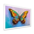 thumbnail image 2 of Designart 'Beautiful Butterfly In Orange and Turquoise' Modern Framed Art Print, 2 of 4