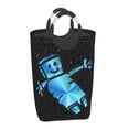 thumbnail image 2 of XMXY Cartoon Blue Astronaut Robot Rectangular Laundry Basket Organizer , Collapsible Folding Tall Clothes Hampers For Laundry With Handles, 2 of 6
