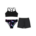 thumbnail image 3 of CHICTRY Kids Girls 3Pcs Swimwear Sleeveless Strappy Back Crop Top with Briefs Shorts Swimming Bathing Suit Night Pegasus 6, 3 of 7