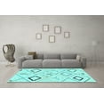 thumbnail image 3 of Ahgly Company Indoor Round Solid Light Blue Modern Area Rugs, 6' Round, 3 of 4