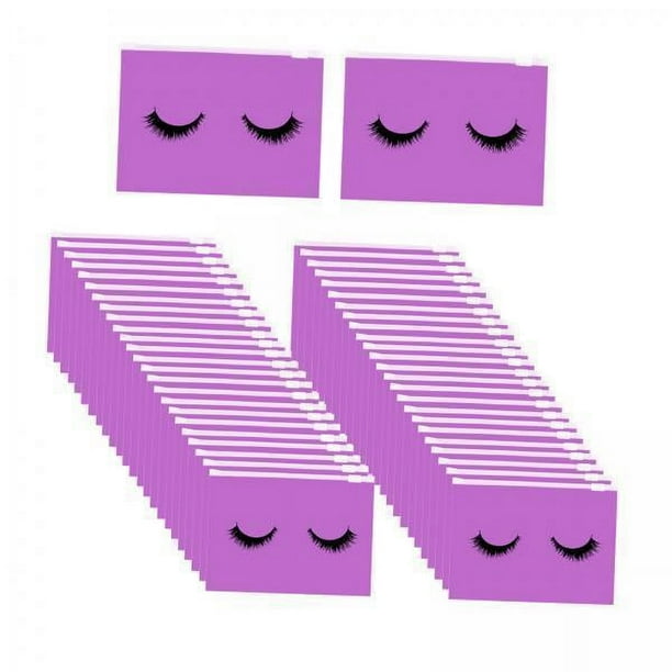 Bolsas Resistentes al Agua para Extensiones de Pestañas, Paquete de 50 Unidades, Bolsas Transparentes para Guardar Maquillaje de Ojos, Cierre con , 2 piezas