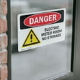 thumbnail image 4 of (2 Pack) Electric Meter Room No Storage OSHA Danger Sign 5 Inch X 3.5 Inch Vinyl Label Decal Sticker Weather Resistant, UV Protected for Workplace, Business, and Construction Site, Made, 4 of 7