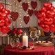 thumbnail image 4 of Broeify Globos de corazón rojos de foil mylar, 32 piezas, 46 cm, 4 of 6