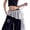 White, variant on ManxiVoo Lace Wrap Asymmetrical Layered Skirt with Tie Waist Scarf Belt for Women Casual Wear