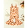 thumbnail image 3 of Arvbitana Infant Baby Girls Summer Jumpsuit Sleeveless Floral Print Romper Overalls 6M 12M 18M 24M 2T 3T 4T Infant Flared Pants Summer Clothes, 3 of 9
