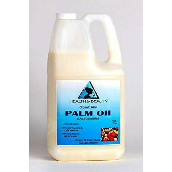 Palm Oil RBD Organic Carrier Cold Pressed Pure 128 oz, 7 LB, 1 gal