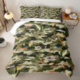 thumbnail image 2 of Manfei Hippie Bass Fish Twin Quilt Set, Camouflage Fishing Twin Coverlet Set, Green, 2pcs, 1 Bedspread and 1 Pillowcase, 2 of 7