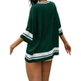 thumbnail image 5 of Bibifish Womens Tees Printed Long Length Soft Loose Crew Neck Short Sleeve Daily Street Fashionable Summer Fit Streetstyle Sports Outfits, 5 of 5