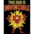 thumbnail image 2 of Men's Marvel This Dad is Invincible Cartoon Iron Man  Graphic Tee Black 3X Large, 2 of 5