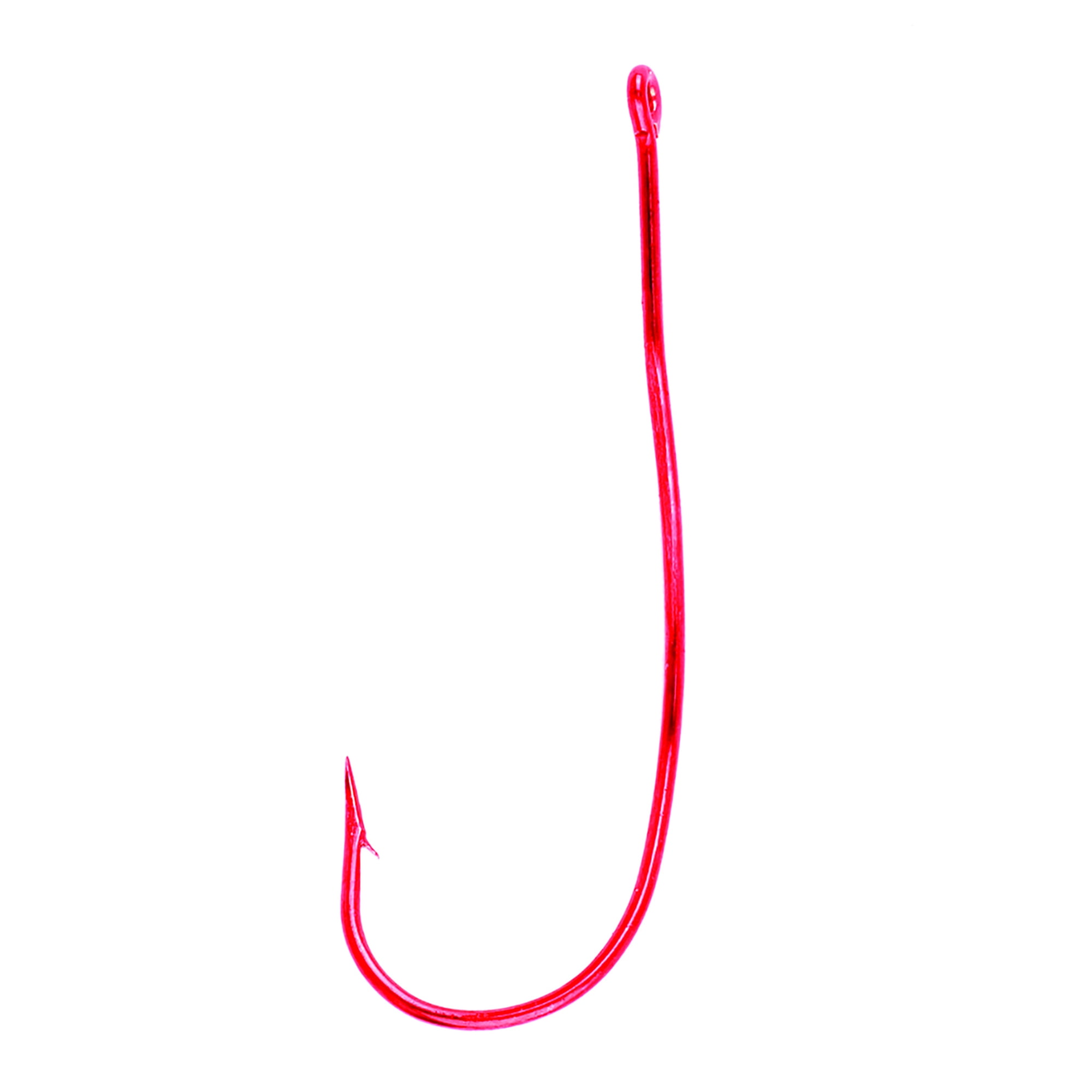 (4 pack) Eagle Claw Lazer Sharp Aberdeen Fishing Hook, Red, Size 6