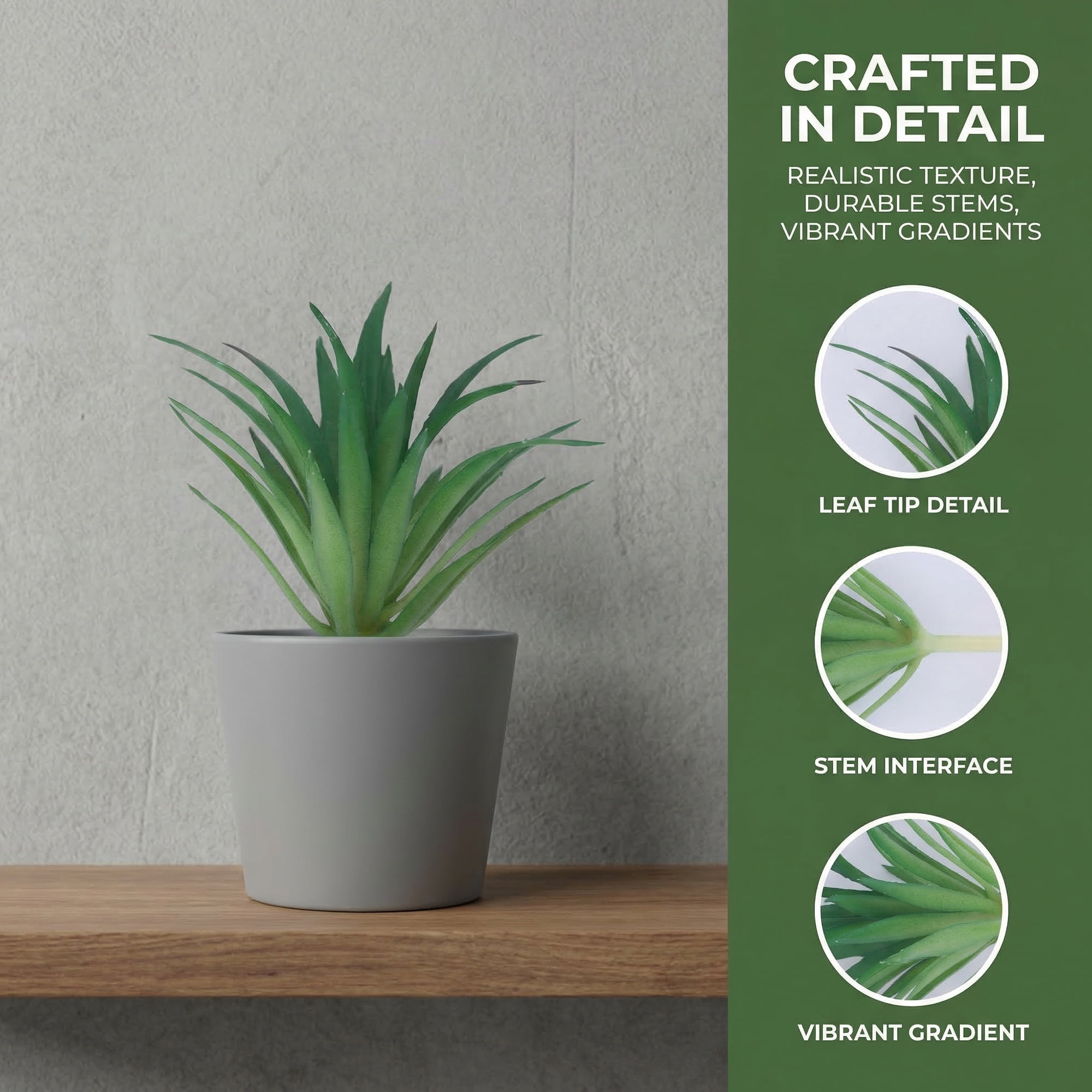 Unique Bargains 10Pcs Realistic Artificial Plants 2.8" Sword Grass Green