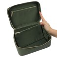 thumbnail image 4 of 2024 Portable Handheld Travel Washroom Storage Bag Fashionable Large Capacity Handheld Leather Makeup Bag (pink), 4 of 7