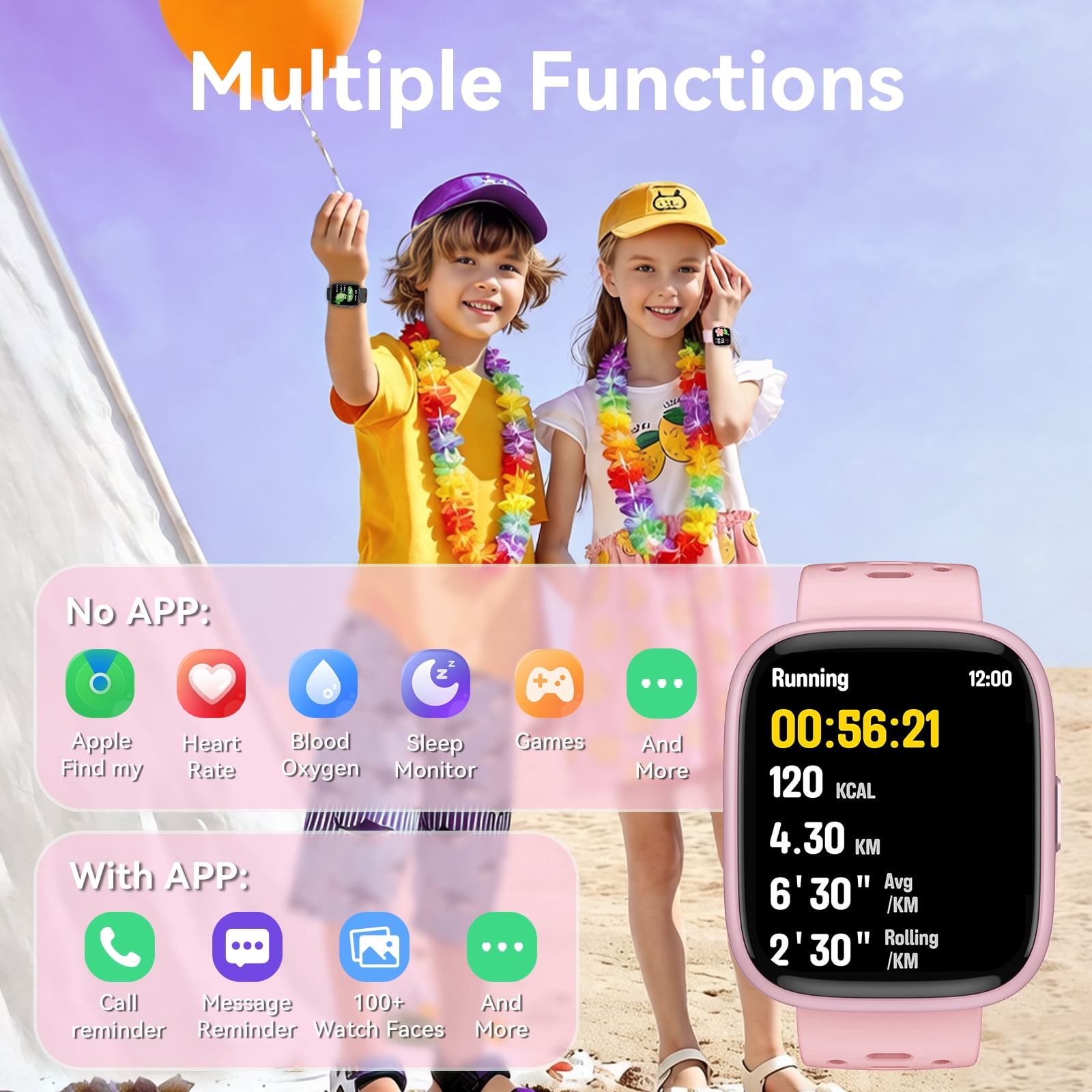 2026 Cillso Smart Watch for Kids with Find My, 1.83" HD Touch Screen, BLE5.3, IP68 Waterproof, Multiple Sports Modes, Activity Tracker Pedometer,Ideal Gift