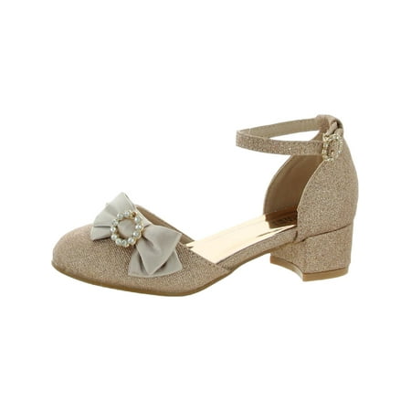 

Badgley Mischka Girls Angie Metallic Glitter Dress Sandals