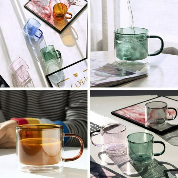 Lot De 6 Verre à Café En Verre Transparent, Tasse à Café, Capacité 8.5 Cl - Diamètre 5.5 X Hauteur 7 Cm -JUANIO - Maison