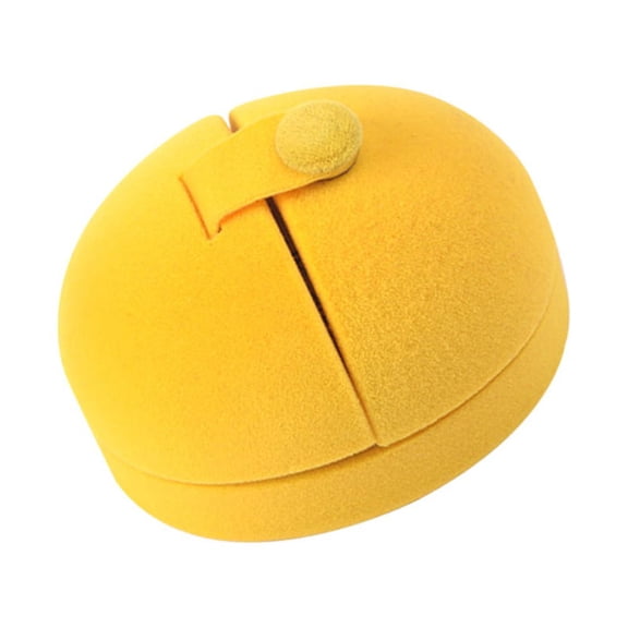 ORDDIART Small Jewelry Box for Girls, Flocking Material Travel Case, Compact 5.1x6.2x4.6cm, 1 Pack