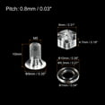 thumbnail image 2 of M5 x 10mm Plástico Phillips Máquina Tornillos con Tuercas y Planas Arandelas, PC Plana Cabeza Máquina Pernos Transparente 20 Juegos, 2 of 4