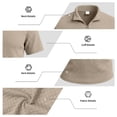 thumbnail image 4 of Rrxhxhs Golf Shirts for Men Waffle Grid Textured Collared Quarter Zip Short Sleeve Breathable Casual Tops,M, 4 of 9