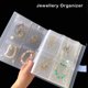 thumbnail image 5 of Almacenamiento transparente Álbum Embalaje Collares Joyería Libro Exposición A prueba de polvo Antioxidación Sellado Bolsas de maquillaje 3 rejillas, 84 rejillas 50 bolsas de almacenamiento Qarigey CE015142-02, 5 of 6