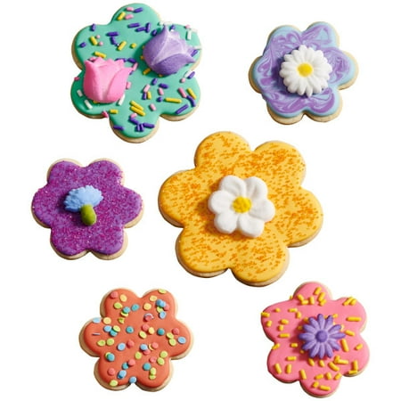 Blossom Molded Edible Sugar Cake/Cupcake Decorations - 12 ct