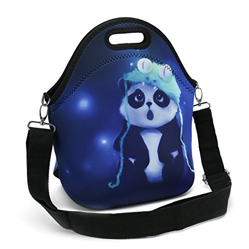 neoprene lunch bag with shoulder strap