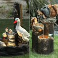 thumbnail image 3 of Animal Squirrel Duck Garden Statue with Solar Lights Waterfall Fountain Figurine_Perfect Gift, 3 of 5