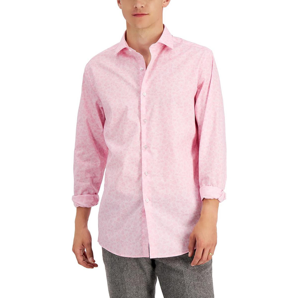bar iii organic cotton watercolor floral-print slim fit dress shirt Bar III Men's Slim-Fit Loni Bouquet Floral Dress Shirt, Created for Macy's