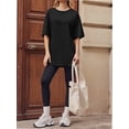 thumbnail image 2 of Womens T Shirts Summer Crewneck Short Sleeve Loose Fit Basic Tee Tops Workout Clothes, 2 of 5