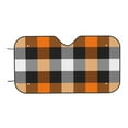 thumbnail image 7 of Picia Orange Plaid Curved Windshield Sunshade Accordion Folding Style Auto Shade for Car Truck SUV Van Blocks UV Ray Sun Visor Protector -Small, 7 of 7