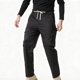 thumbnail image 1 of Ceisia Men Solid Color Fleece Multi Pocket Work Pants Loose Drawstring Gift Elastic Cuff Trousers, 1 of 7