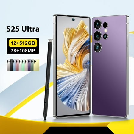 New S25 Ultra Global 5G Edition Smart 7.3? Large Screen Android 14 Snapdragon10 core 8 gen3 72+108MP Memory 16GB*1TB 8000mah